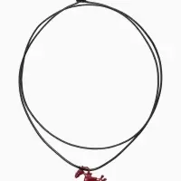 Кулон на шнурке "Конь", цвет чёрно-бордовый,  L=51 см