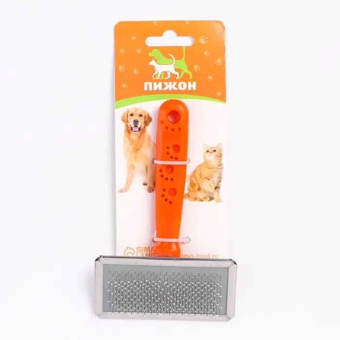 Пуходёрка &laquo;Лапки&raquo; средняя, 9&times;12 см, с каплями, оранжевая