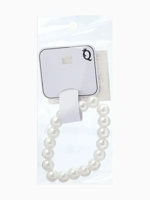 Браслет из бусин &laquo;Жемчуг. Классика&raquo;, d=5.5 см, шар №10, белый