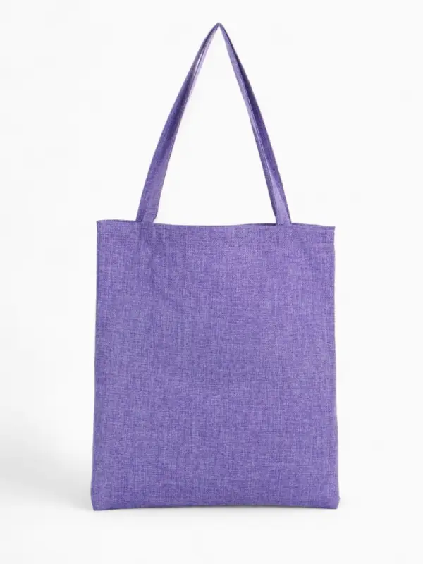 Сумка - шоппер, без застёжки, однотонная, 33&times;0.5&times;38 см, сиреневая