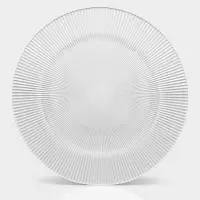 Тарелка стеклянна "Грани", 32,5х1,5 см Тарелка стеклянна "Грани", 32,5х1,5 см