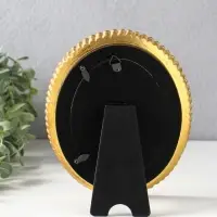 Фоторамка полистоун 10х15 см "Точки и тире" золото 16,4х2,3х21,3 см