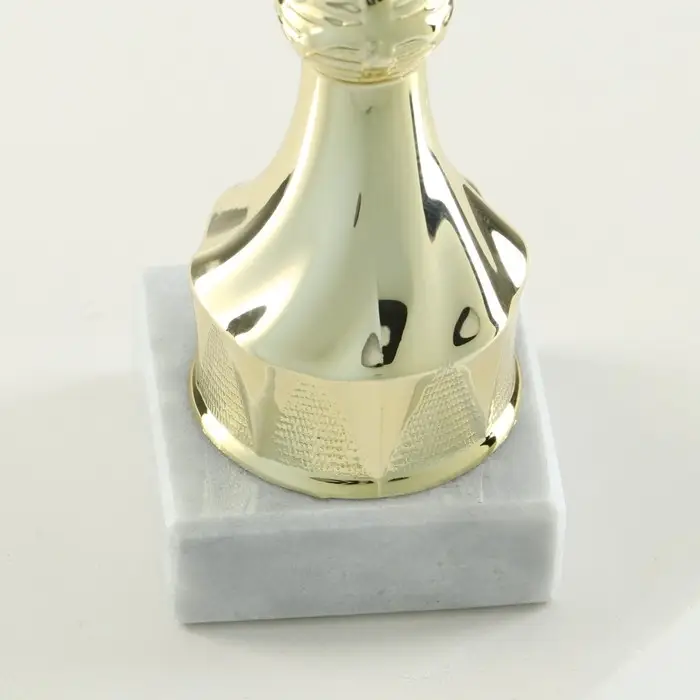 Кубок 151С, наградная фигура, золото, подставка камень, 22 см