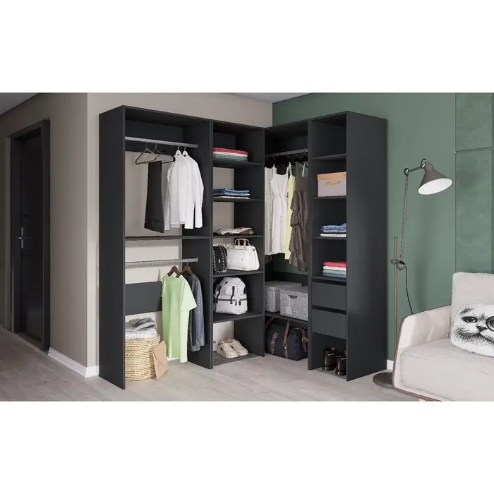 Модульная Гардеробная система Модус комплект 280*208*51 графит