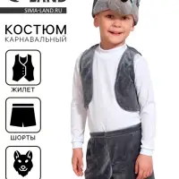 Карнавальный костюм «Волчонок», плюш-лайт, 3-5 лет, рост 92-116 см