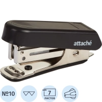 Степлер -мини Attache №10 на 7 листов, черный антистеп