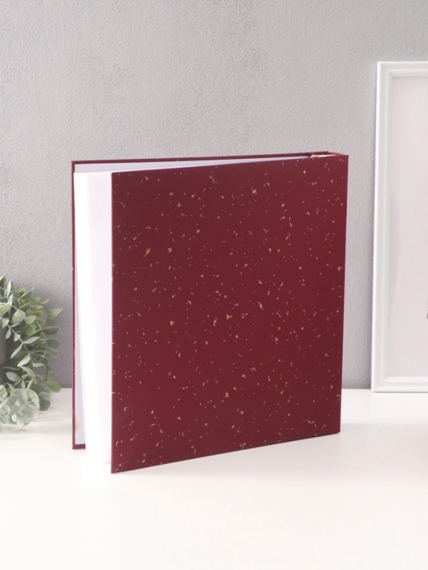 Фотоальбом на 500 фото 10х15 см Фотоальбом на 500 фото 10х15 см "Крапинки" в коробке бордовый 4,7х33х34 см