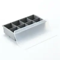 Форма для льда с крышкой &laquo;Заготовка&raquo;, 8 ячеек, 22&times;11.5&times;5 см, силикон, серая