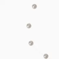 Бусы на леске &laquo;Жемчуг&raquo;, шар №8, белые в серебре, 30 см