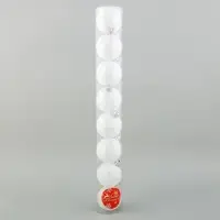 Ёлочные игрушки &laquo;Блеск&raquo;, шары новогодние, набор 8 шт., d=5 см, белый