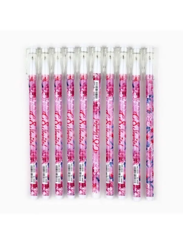 Ручка шариковая, пластик с колпачком «С 8 Марта!», синяя паста, шариковая 0.5 мм Ручка шариковая, пластик с колпачком «С 8 Марта!», синяя паста, шариковая 0.5 мм