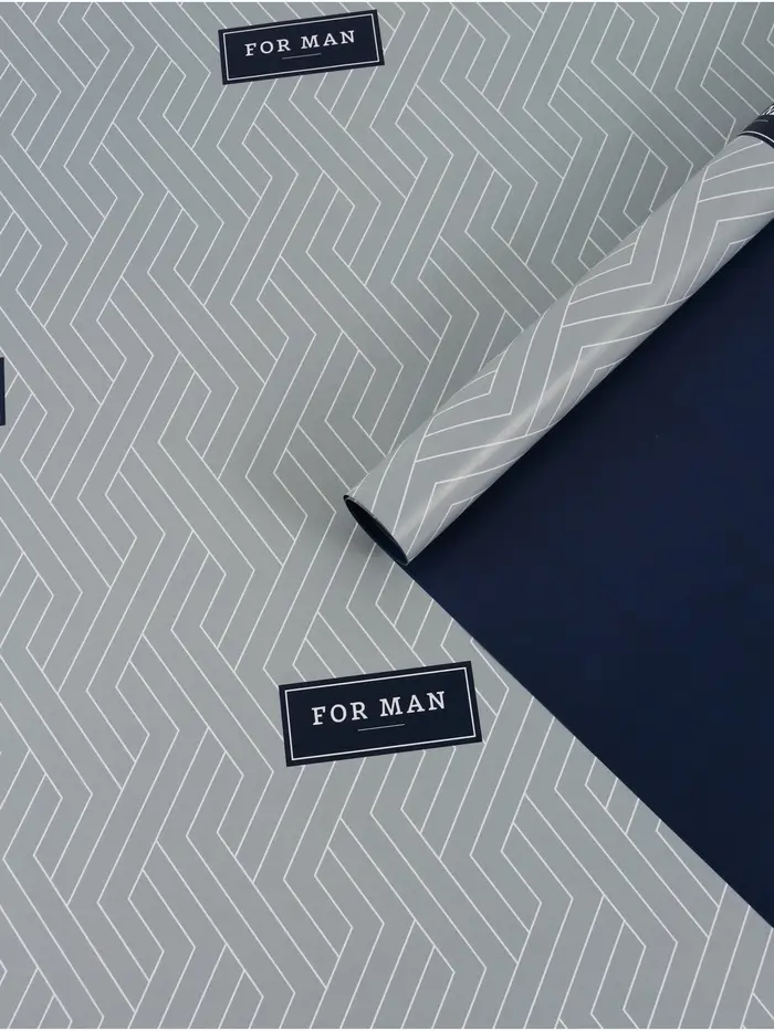 Бумага упаковочная двухсторонняя &laquo;Для мужчины&raquo;, глянец, 70&times;100 см