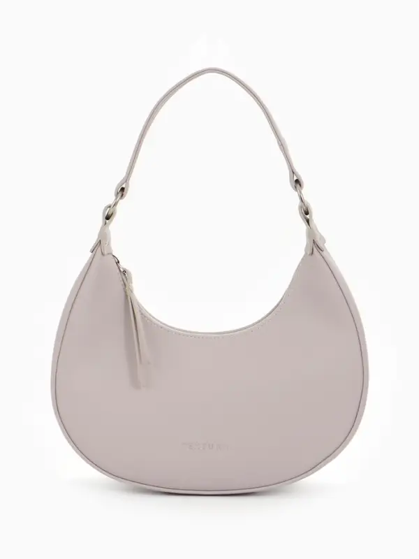 Сумка женская багет TEXTURA на молнии, 28&times;6.5&times;15 см, тёмно-бежевая