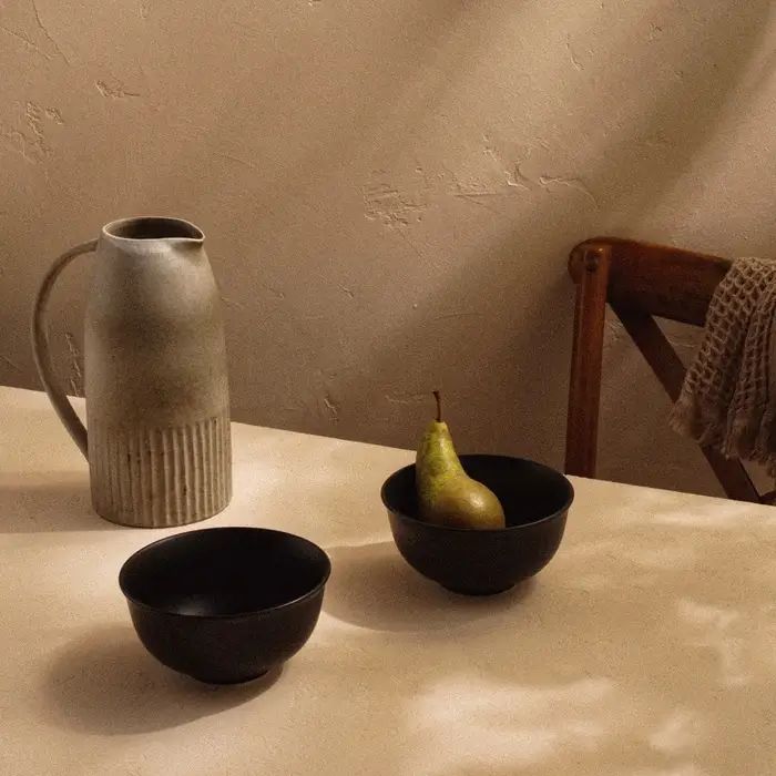 Салатники SL Home &laquo;Дарк&raquo;, 750 мл, d=15 см, набор 2 шт., фарфор, чёрные