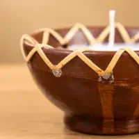 Свеча в керамической чаше, 9&times;9&times;4 см