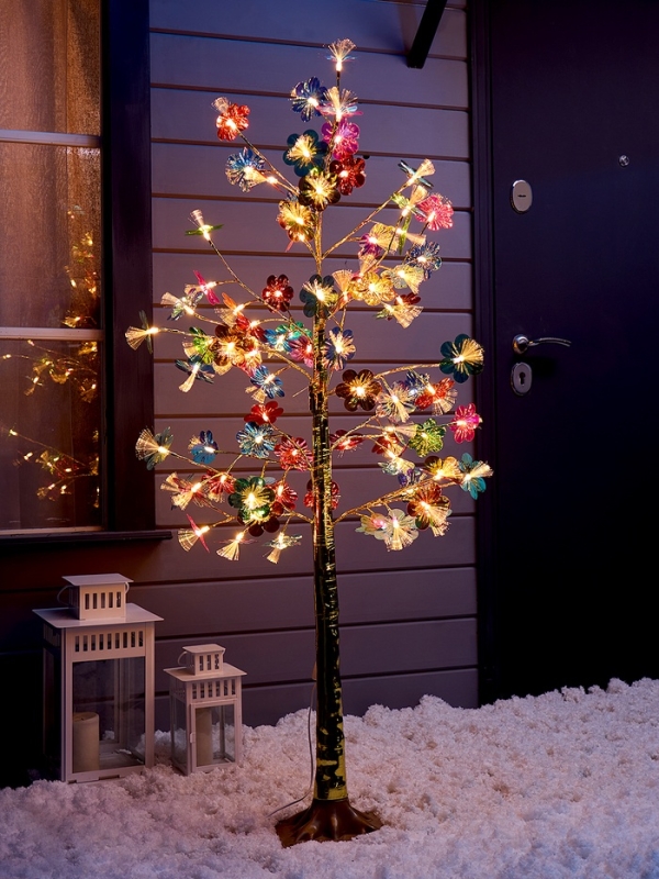 Светодиодное дерево «Неоновые цветы» 1.5 м, 80 LED, постоянное свечение, 220 В, свечение тёплое белое Светодиодное дерево «Неоновые цветы» 1.5 м, 80 LED, постоянное свечение, 220 В, свечение тёплое белое