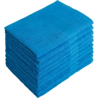 Набор полотенец махровых бордюр 440 г/м2, 40х70 ярко-голубой, 10шт