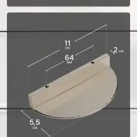 Ручка-скоба CAPPIO H003SS полукруглая, алюминий, L=110 мм, м/о 64 мм, цвет сатиновый никель