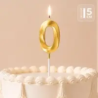 Свеча для торта, цифра &laquo;0&raquo;, 11.5&times;2.3 см