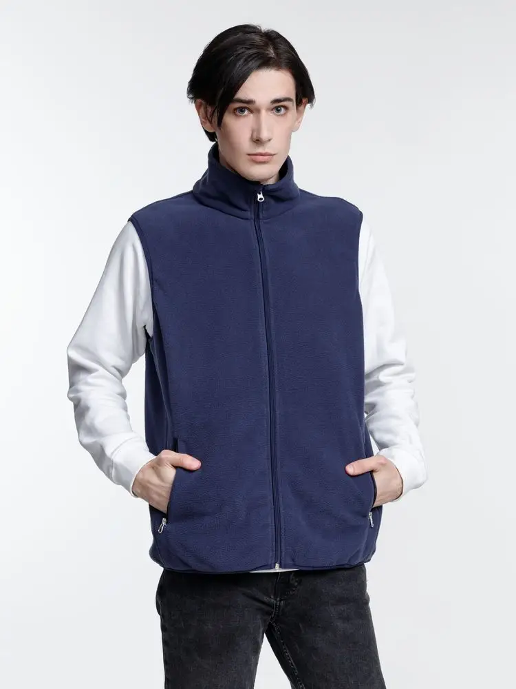 Жилет флисовый унисекс Nesse, темно-синий, размер M/L