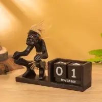 Вечный календарь &laquo;Абориген&raquo;, 14&times;20&times;8 см, дерево, МИКС