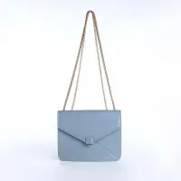 Сумка женская мессенджер на магните, 20&times;6&times;13 см, голубая