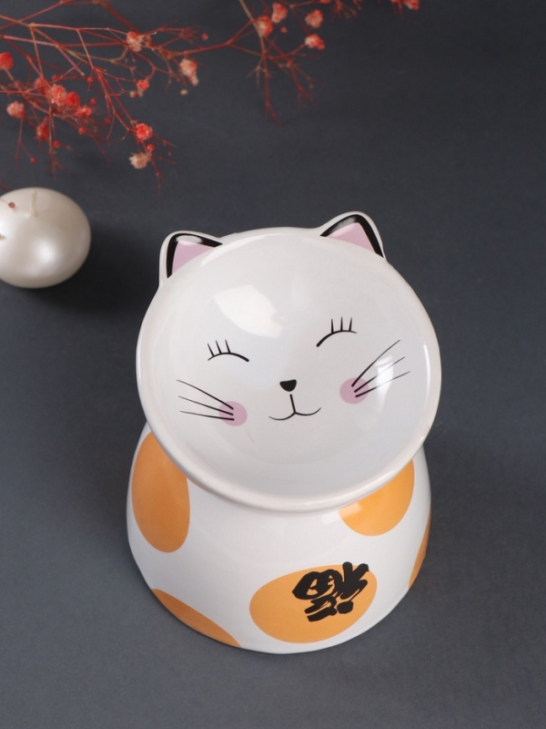 Аромалампа керамика Аромалампа керамика "Котик пятнистый" 10,5х10,5х10,5 см