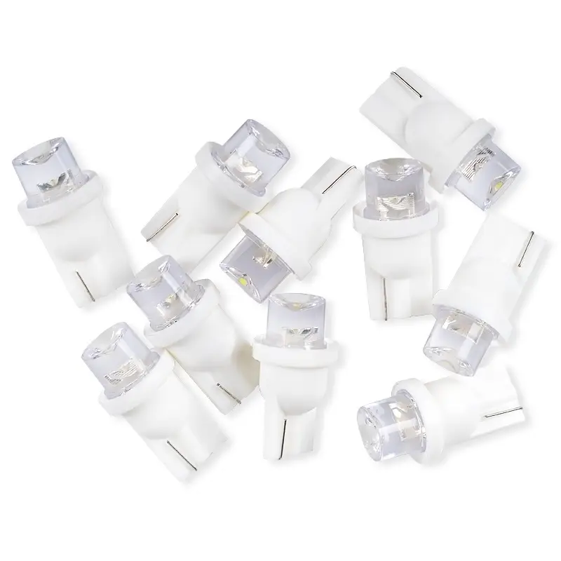 T011 T10/белый/ (W2.1x9.5d) 1LED усечённая W5W,10 шт.