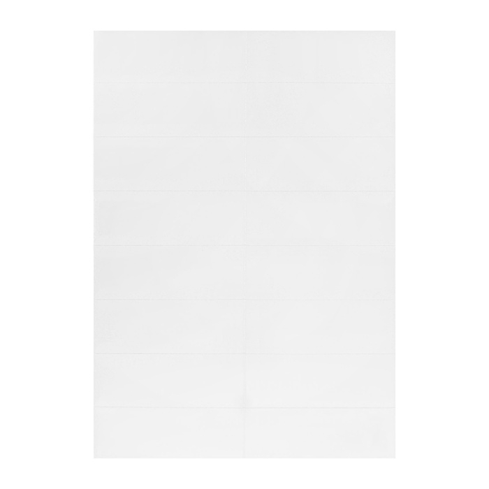 Этикетки А4 самоклеящиеся 50л 80г/м, 16 этикеток, размер: 105*37мм белые глянцевые Этикетки А4 самоклеящиеся 50л 80г/м, 16 этикеток, размер: 105*37мм белые глянцевые