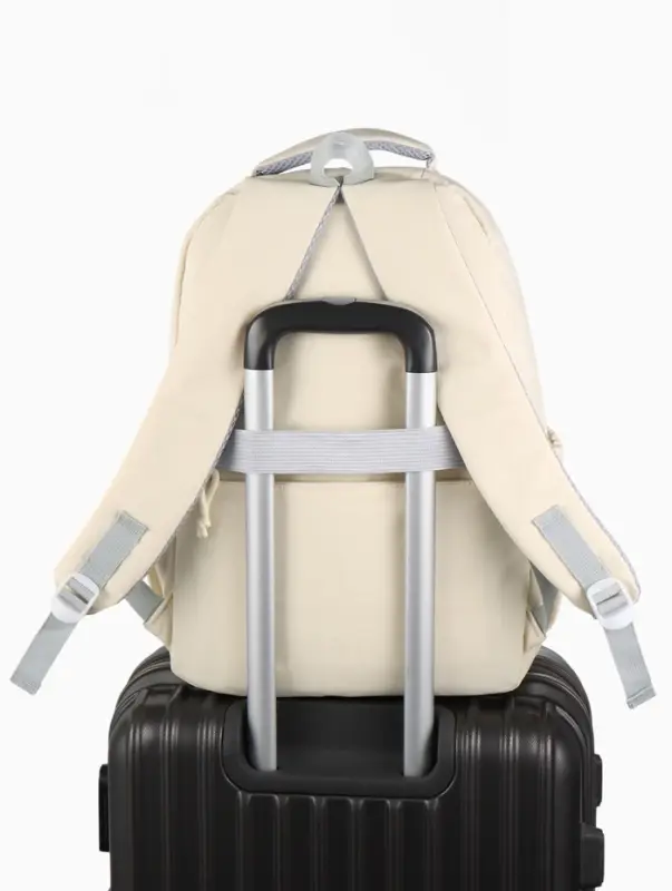 Рюкзак школьный &laquo;Зайчик&raquo;, однотонный, для девочки, 31&times;13&times;48 см, сливочный