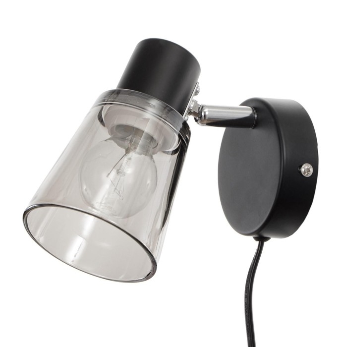 Бра с проводом 59393/1 E14 40Вт черный-хром 15х11х15 см