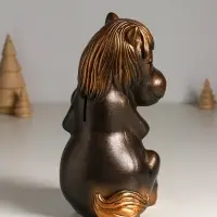 Копилка "Лошадь с сердцем" 23 см, бронзовый