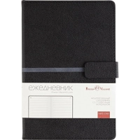 Ежедневник недатированный А5 LYON черный, 136л 3-684/03