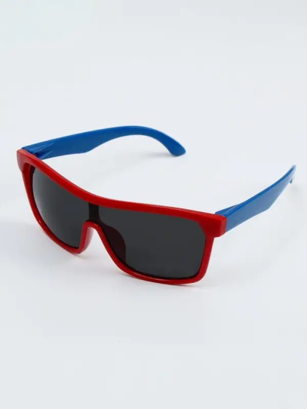 Очки солнцезащитные детские &laquo;OneSun. Маска&raquo;, uv 400, оправа микс, линза сплошная тёмная