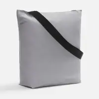 Шопер B5, серый с широкими черными ручками