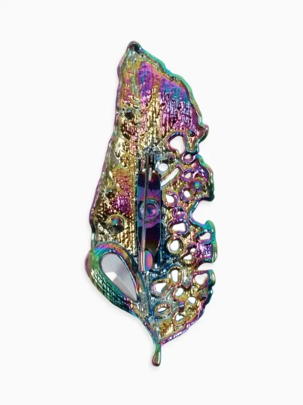 Брошь &laquo;Лист&raquo;, изящный, цветной