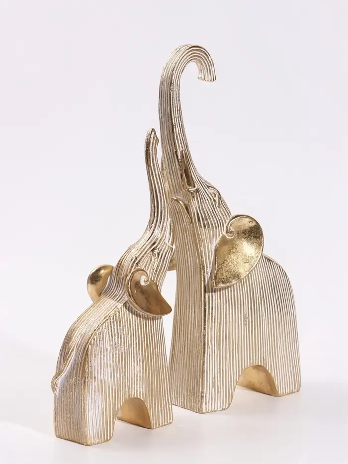 Фигурка &laquo;Золотые слоны&raquo;, набор 2 шт., 24&times;6&times;32 см