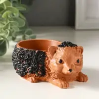 Подставка для мелочей "Ежик" 5х10х5 см, гипс, мультиколор