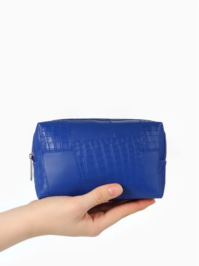 Косметичка дор Одноцвет, 16*5*10, отдел на молнии, синий