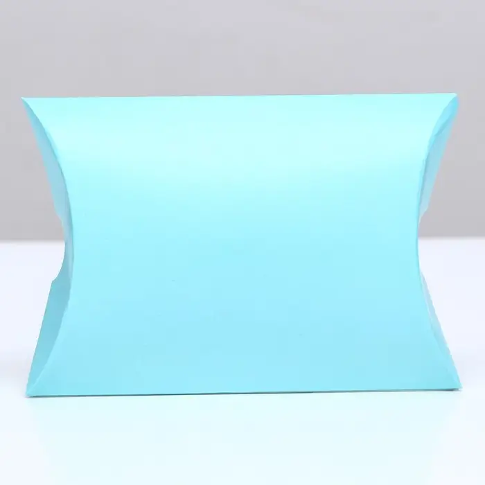 Коробка складная, подушка, голубая 15 х 11 х 3 см, Коробка складная, подушка, голубая 15 х 11 х 3 см,