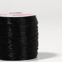 Нить для плетения, эластичная, 100&plusmn;1 м, d=0.8 мм, чёрная