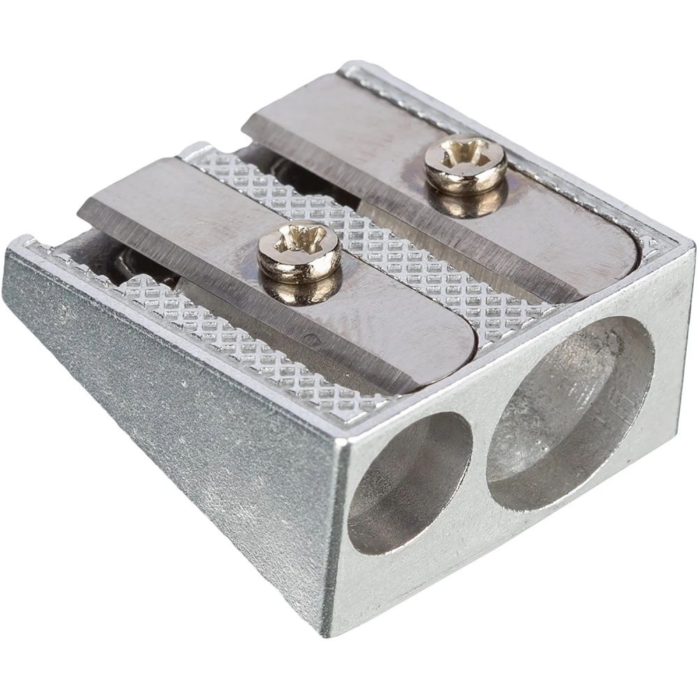 Точилка металлическая клиновидная, два отверстия