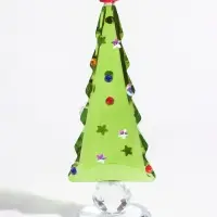 Фигурка стеклянная, 15.8 см, зелёная