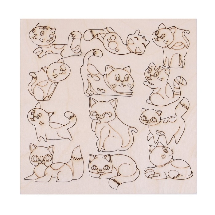 Набор заготовок для творчества «Котята» Набор заготовок для творчества «Котята»