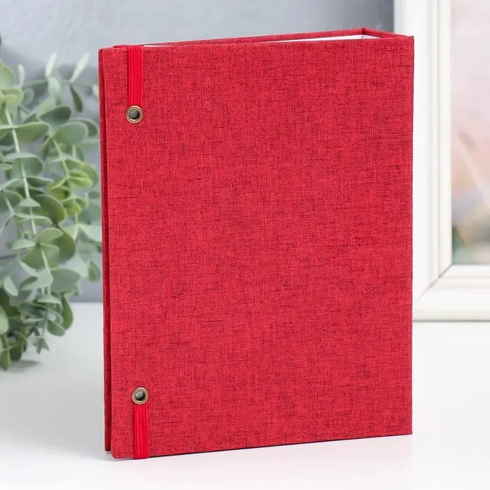 Фотоальбом на 100 фото 13х18 см Фотоальбом на 100 фото 13х18 см "Красный" текстиль 19,5х15х5,5 см