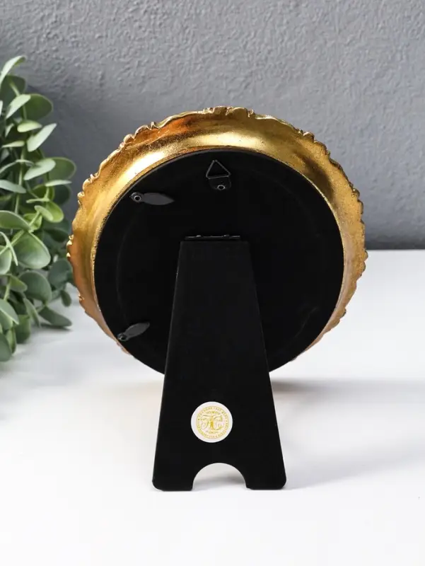 Фоторамка полистоун 10х15 см "Винтажные цветы" тёмное золото 15х1,5х20 см