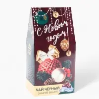 Чай чёрный &laquo;С новым годом&raquo;, вкус: зимняя вишня, 50 г