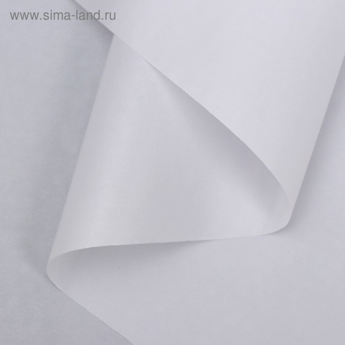 Бумага тишью водоотталкивающая, цвет белый, 58 см х 5 м 19 микрон