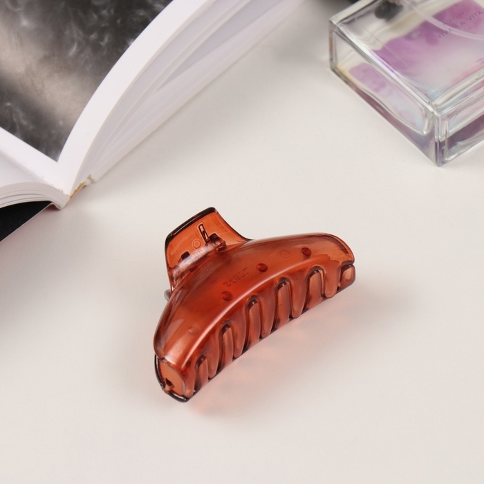 Краб для волос Краб для волос "Флориана" (набор 3 шт) дуга, 6,5 и 4 см, коричневый