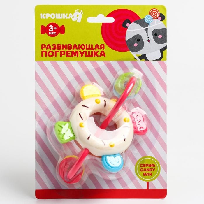 Погремушка «Сладости: Пончик», цвет МИКС, Крошка Я Погремушка «Сладости: Пончик», цвет МИКС, Крошка Я